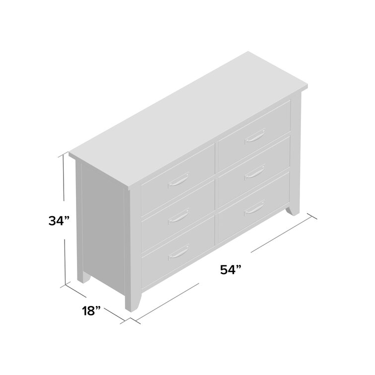 Kendall 6 drawer double cheap dresser